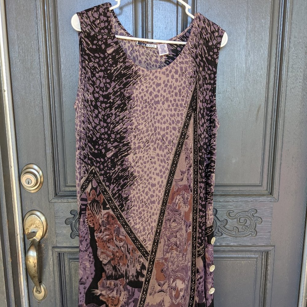 LA CERA Dress 100 % Rayon Made In Indian Large Grande